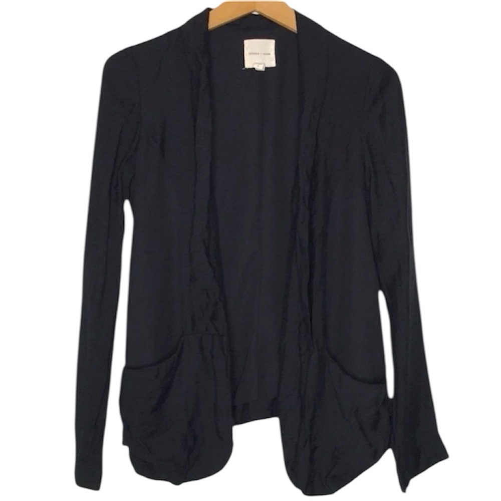 Silence + Noise Black Open Front Cardigan with Pockets Women’s Size Small